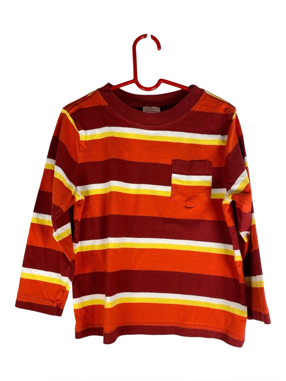 HANNA ANDERSSON Colorful Striped Cotton Long‎ Sleeve Knit Top 4